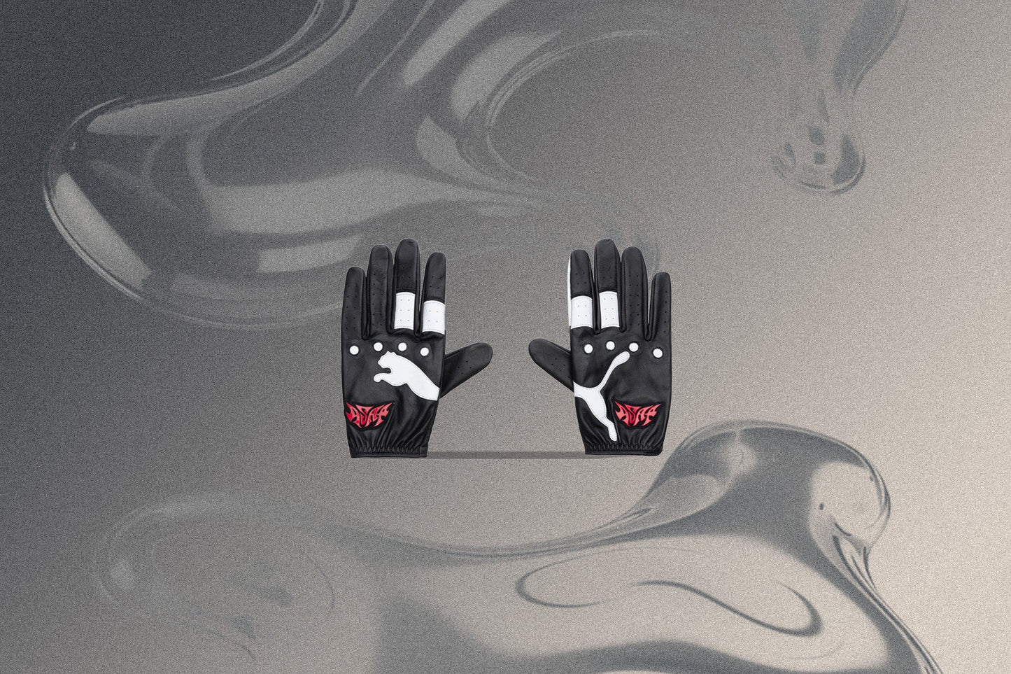 Puma x A$AP Rocky Driving Gloves - Black/Fierce Red