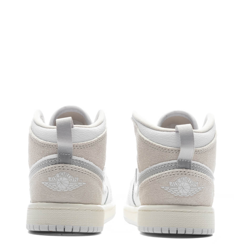 Jordan 1 Mid SE Craft (PS) - White/Light Orewood Brown/Tech Grey