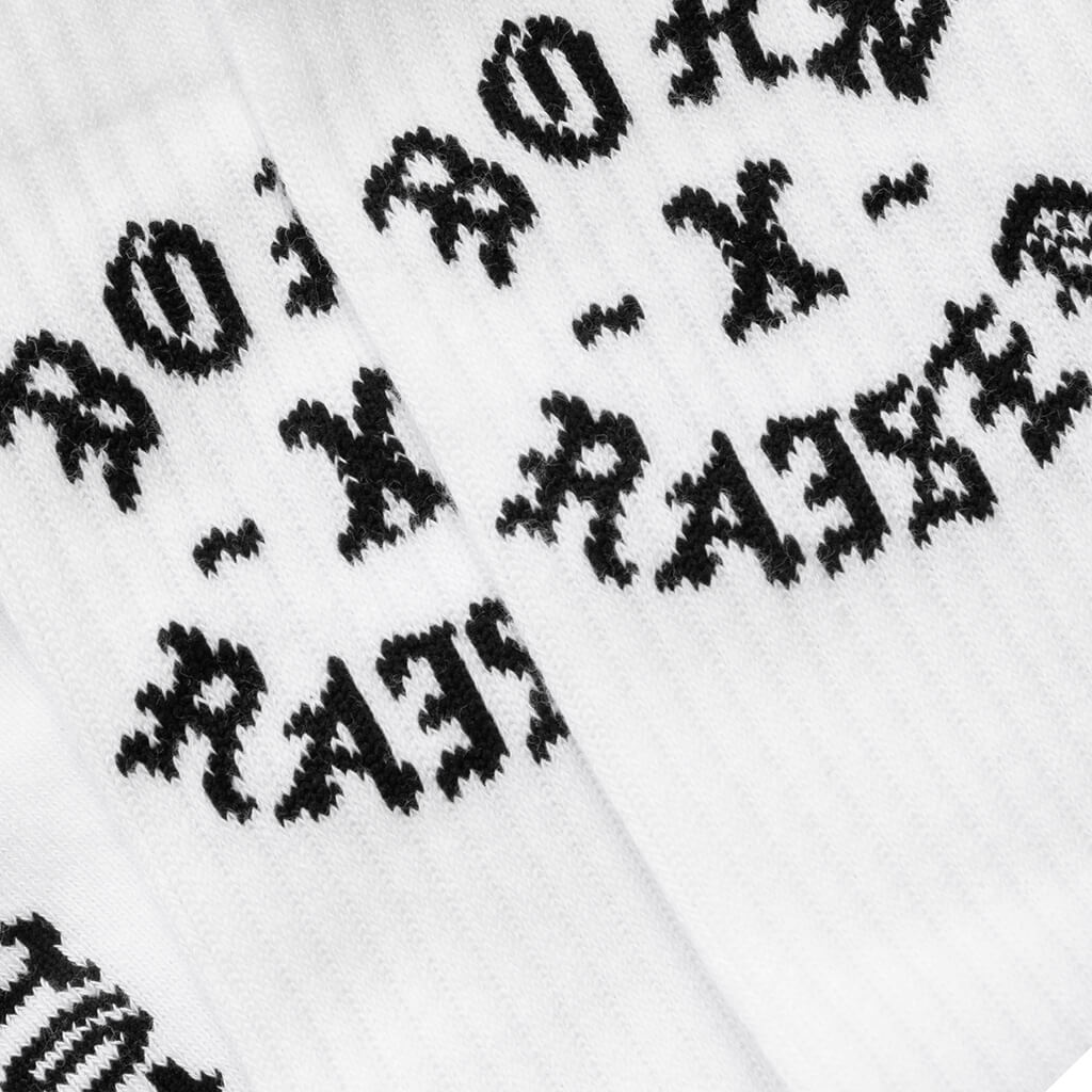 10 Toes Down Rocker Socks - White
