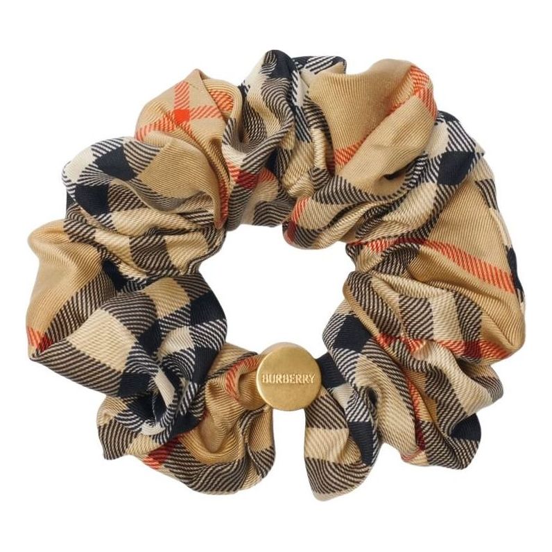 (WMNS) Burberry 26 Check Silk Scrunchie 'Sand Beige' 81197261