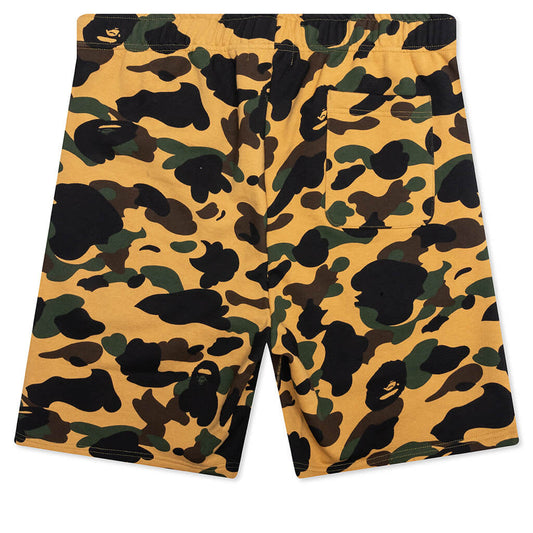 1st Camo Shark Regular Fit Sweat Shorts - Yellow