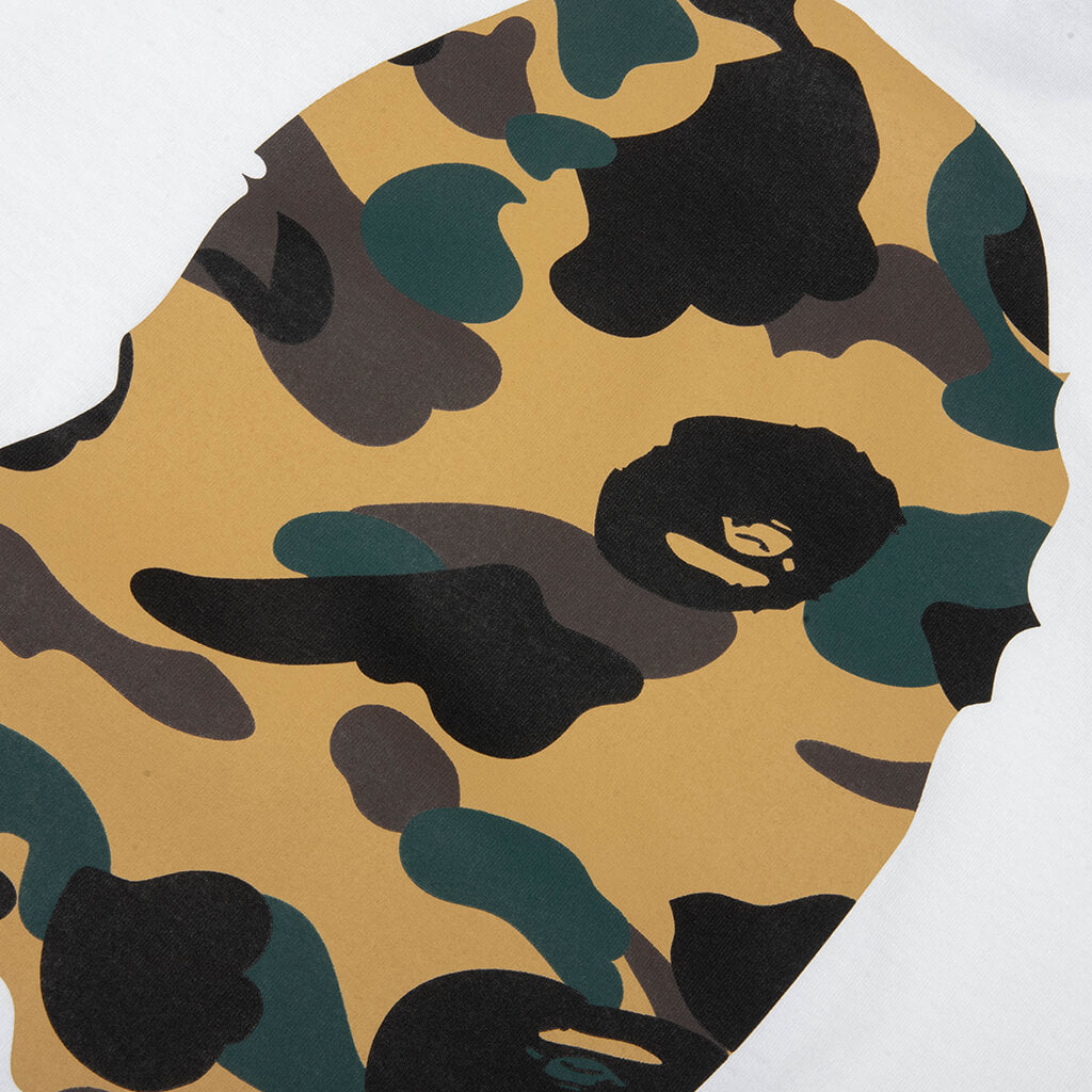 1st Camo Big Ape Head Tee - White/Yellow