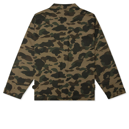 1st Camo Heavy Washed Multi Pocket Cargo L/S Shirt - Green