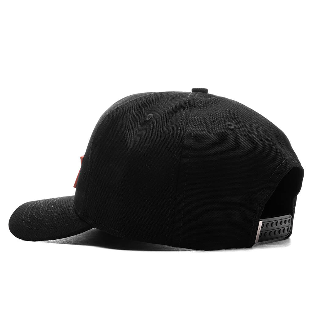 3 Star Canvas Hat - Black Orange