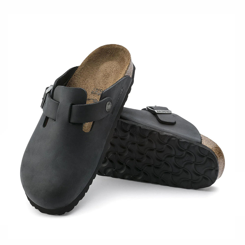 BIRKENSTOCK - BOSTON CLOGS 59461 - BLACK OILED LEATHER