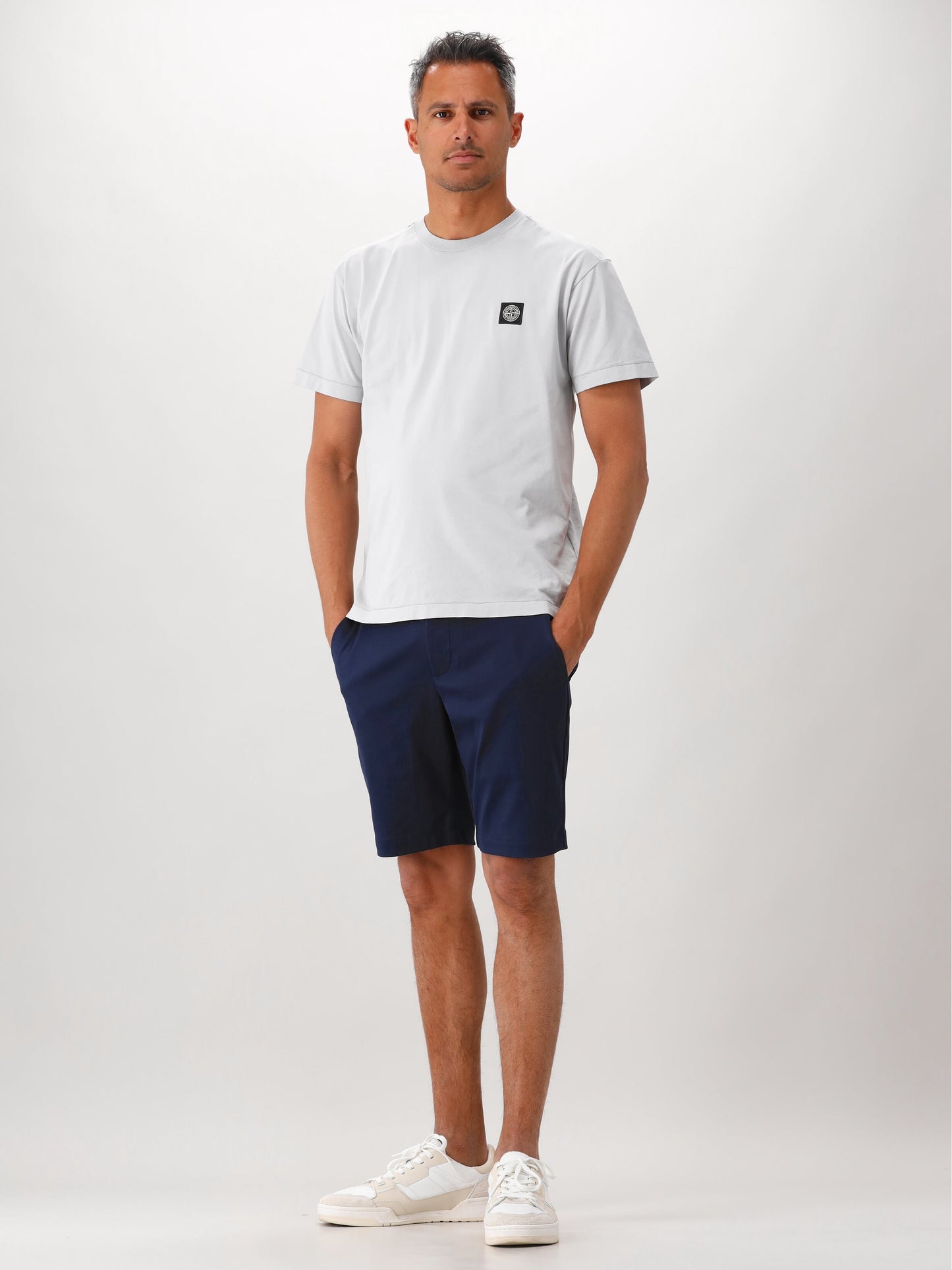 Stone Island T-shirt Grijs Logo Patch
