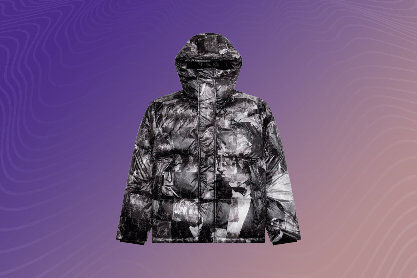Puma x KidSuper MMQ AOP Puffer Jacket - Black