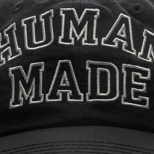 6 Panel Nylon Cap - Black