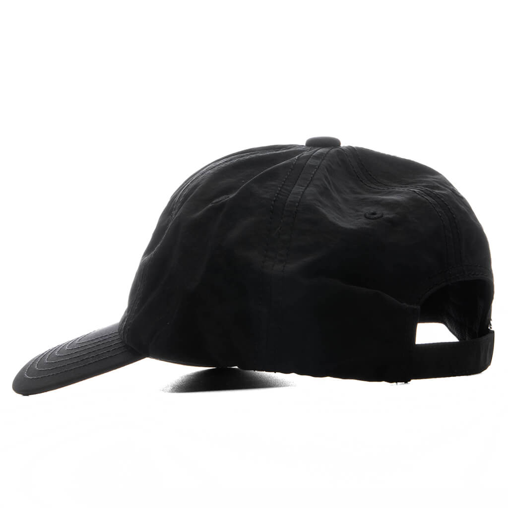 6 Panel Nylon Cap - Black