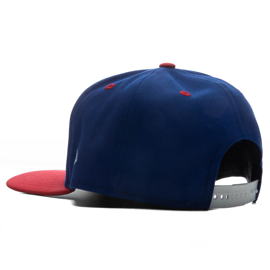9FIFTY A-Frame Curved Hardwood Classics Script Snapback - Detroit Pistons