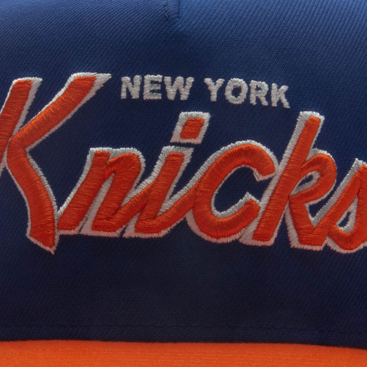 9FIFTY A-Frame Curved Hardwood Classics Script Snapback - New York Knicks