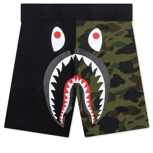 1st Camo Back Shark Sweat Shorts - Green