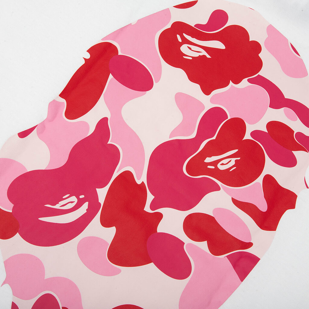 ABC Camo Big Ape Head Tee - White/Pink