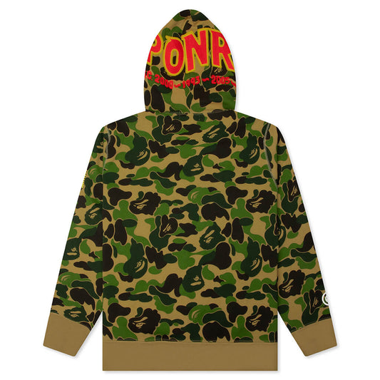 ABC Camo 2nd Shark Full Zip Hoodie - Green