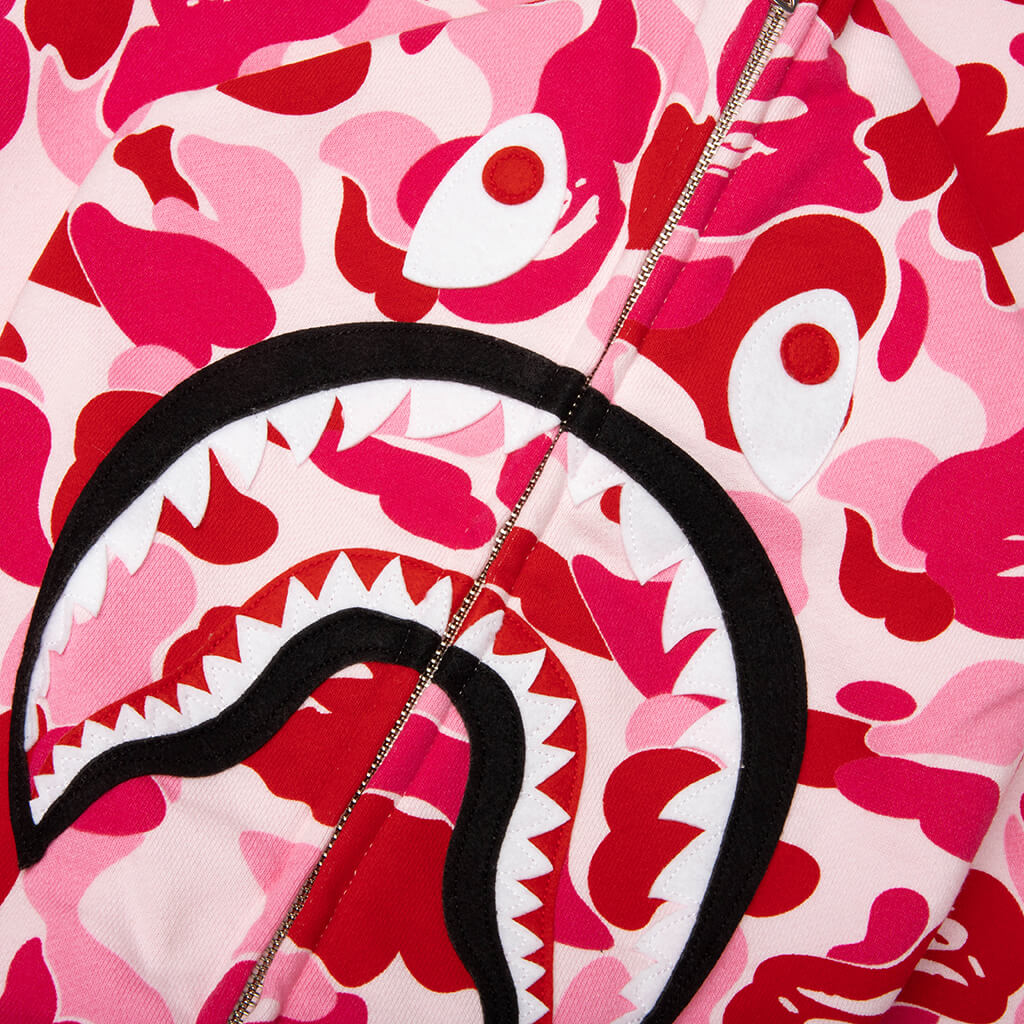 ABC Camo 2nd Shark Full Zip Hoodie - Pink