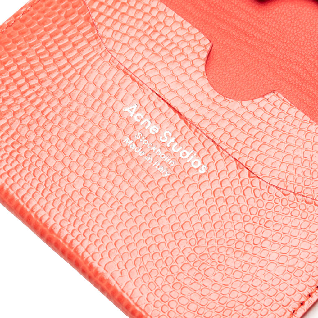 Leather Card Case - Bright Red