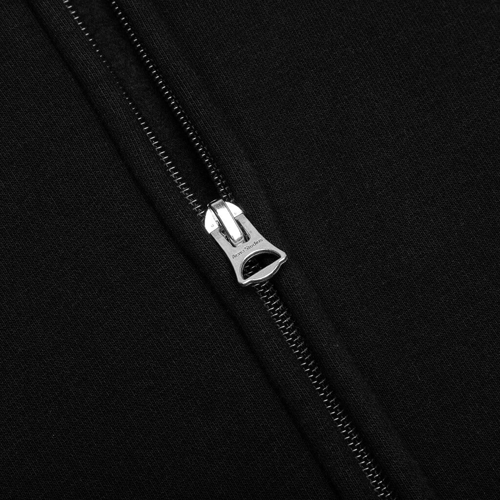 Hooded Zip Up Sweatshirt - Black