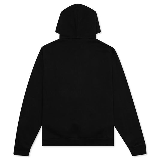 Hooded Zip Up Sweatshirt - Black