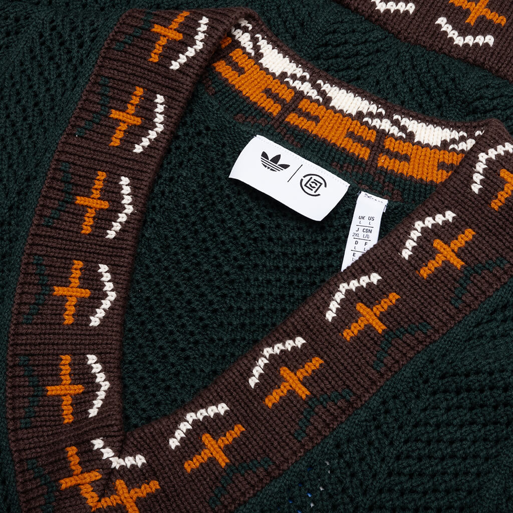 adidas Originals x CLOT Knit Vest by Edison Chen - Green Night