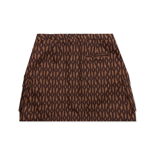 adidas Originals x Ivy Park Monogram Skirt - Wild Brown/Night Red