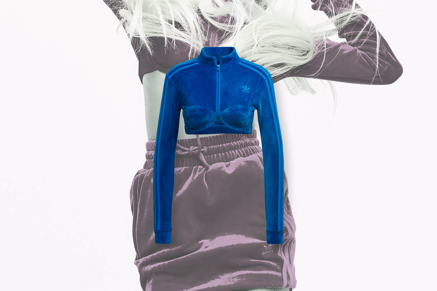 adidas Originals x Jeremy Scott Women's Track Top - Blue
