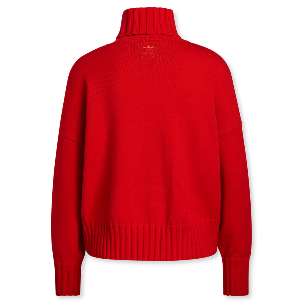 adidas Originals x Ivy Park Turtle Neck Crop Sweater - Power Red