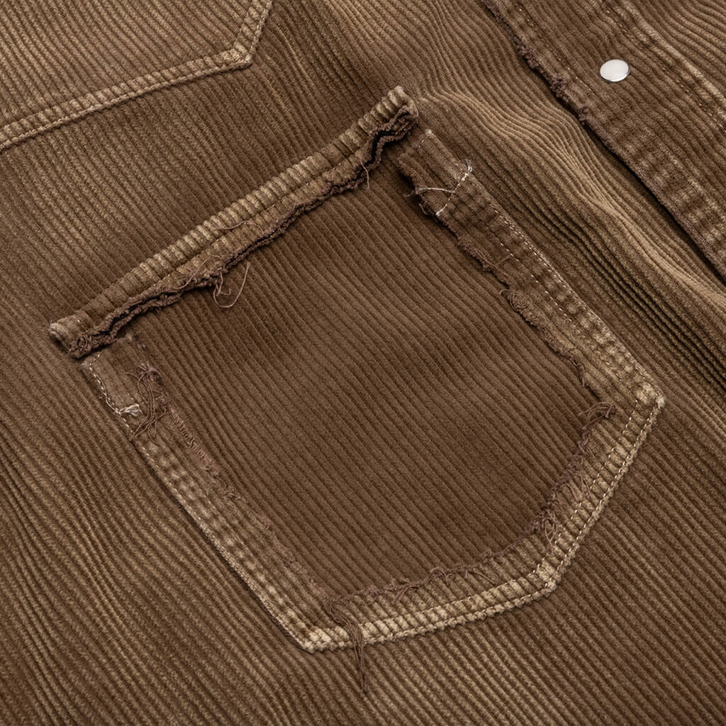Aged Corduroy Shirt - Brown