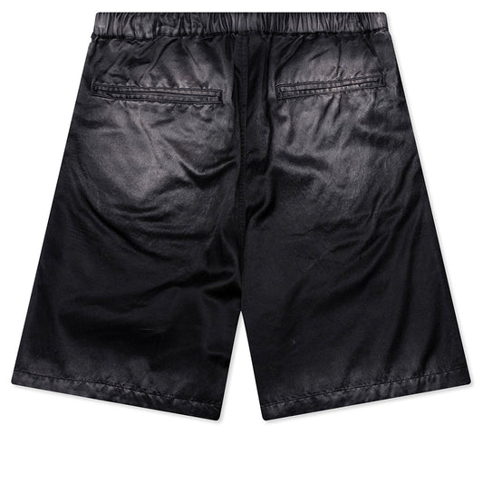 Aged Satin Shorts - Black