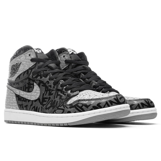 Air Jordan 1 Hi OG "Rebellionaire" - Black/White/Particle Grey