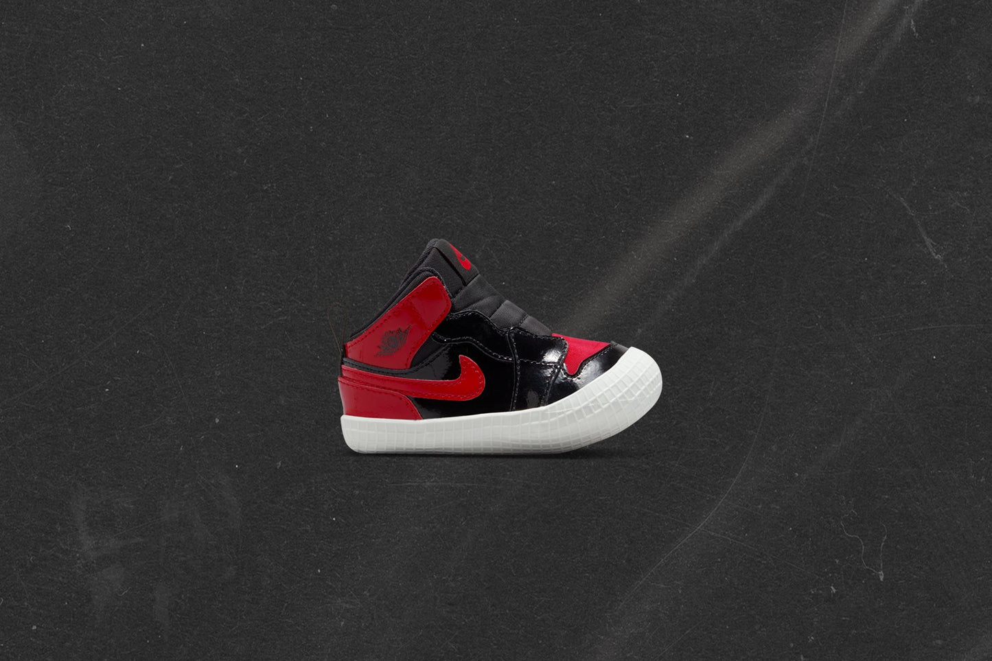 Air Jordan 1 Infant 'Patent Bred' - Black/Varsity Red