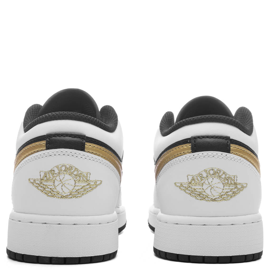 Air Jordan 1 Low (GS) - White/Metallic Gold/Black