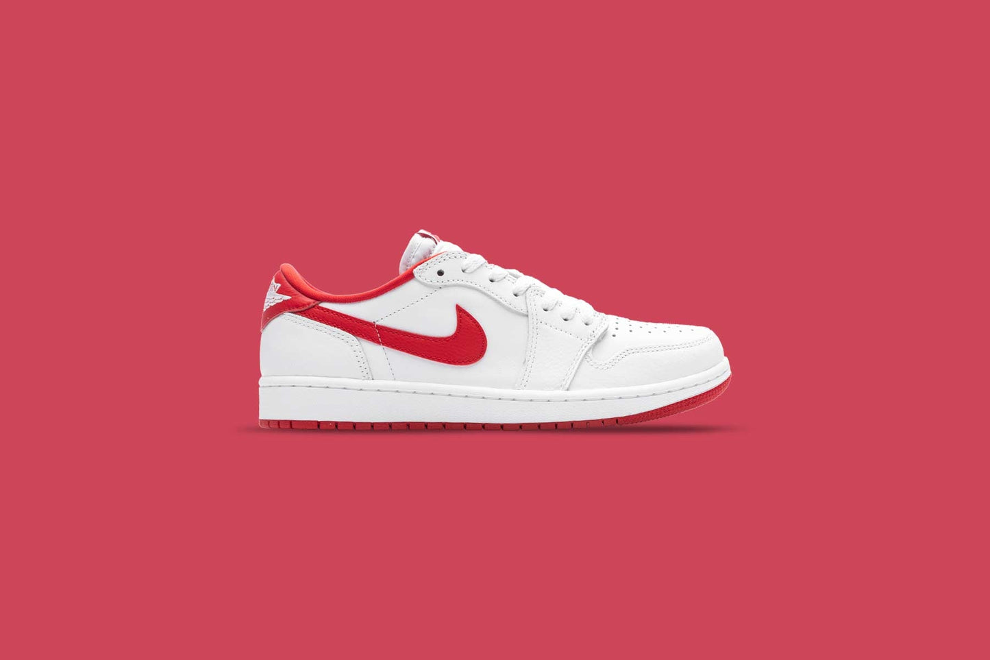 Air Jordan 1 Low OG 'University Red' - White/University Red/White