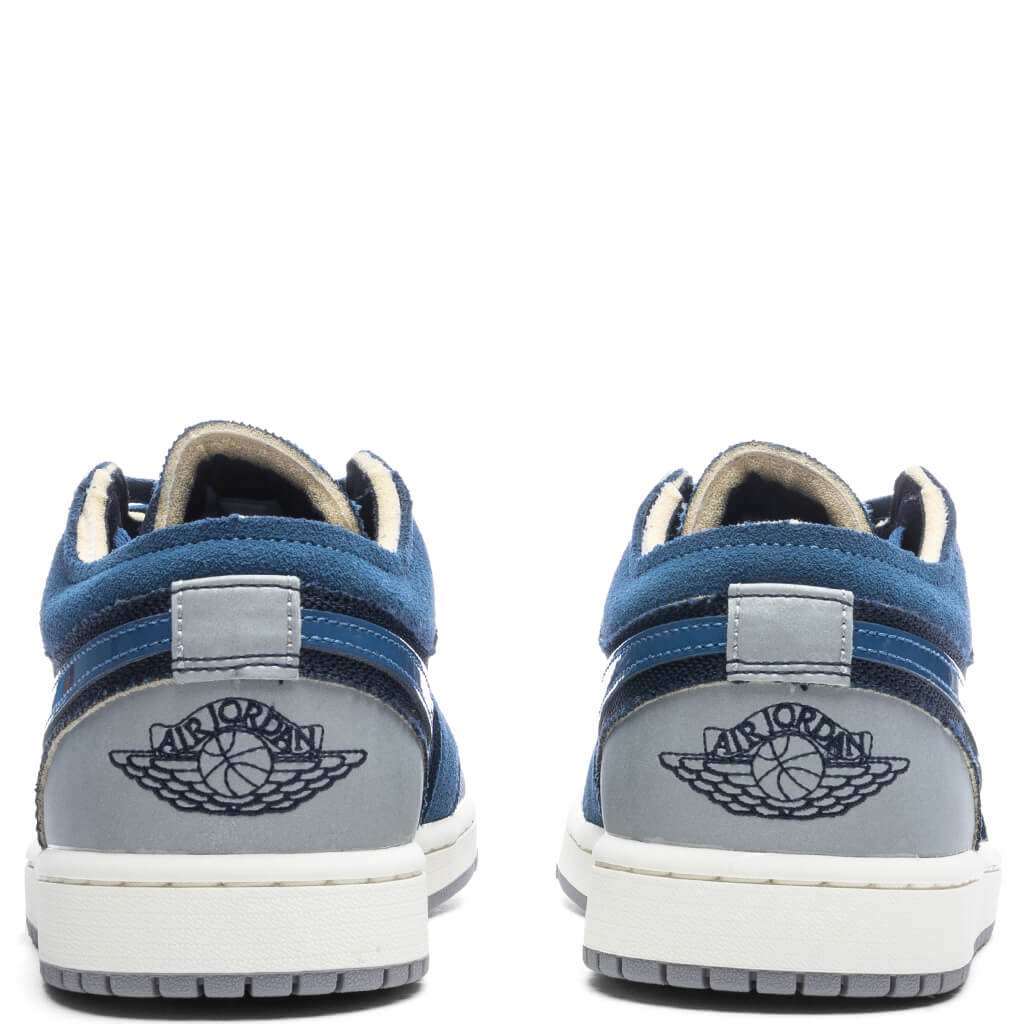 Air Jordan 1 Low SE Craft - Obsidian/Ashen Slate/French Blue/Sail