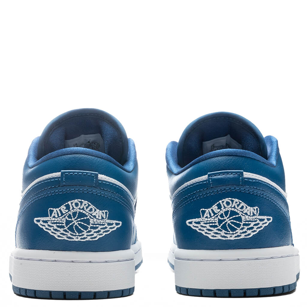 Women's Air Jordan 1 Low - White/Dark Marina Blue