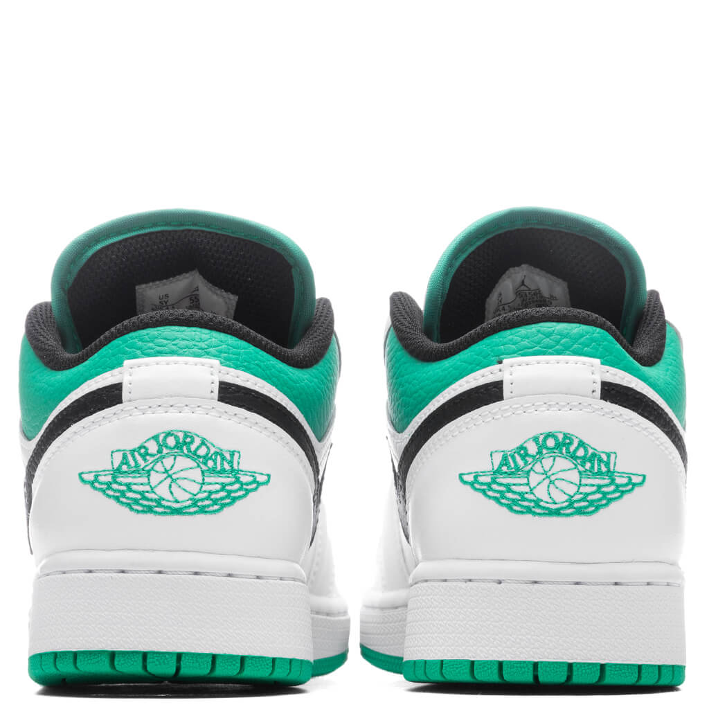 Air Jordan 1 Low (GS) - White/Stadium Green/Black