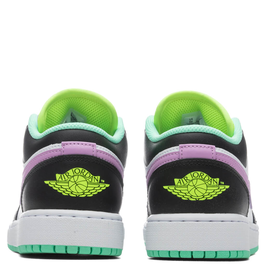 Air Jordan 1 Low (GS) - White/Violet Shock/Black