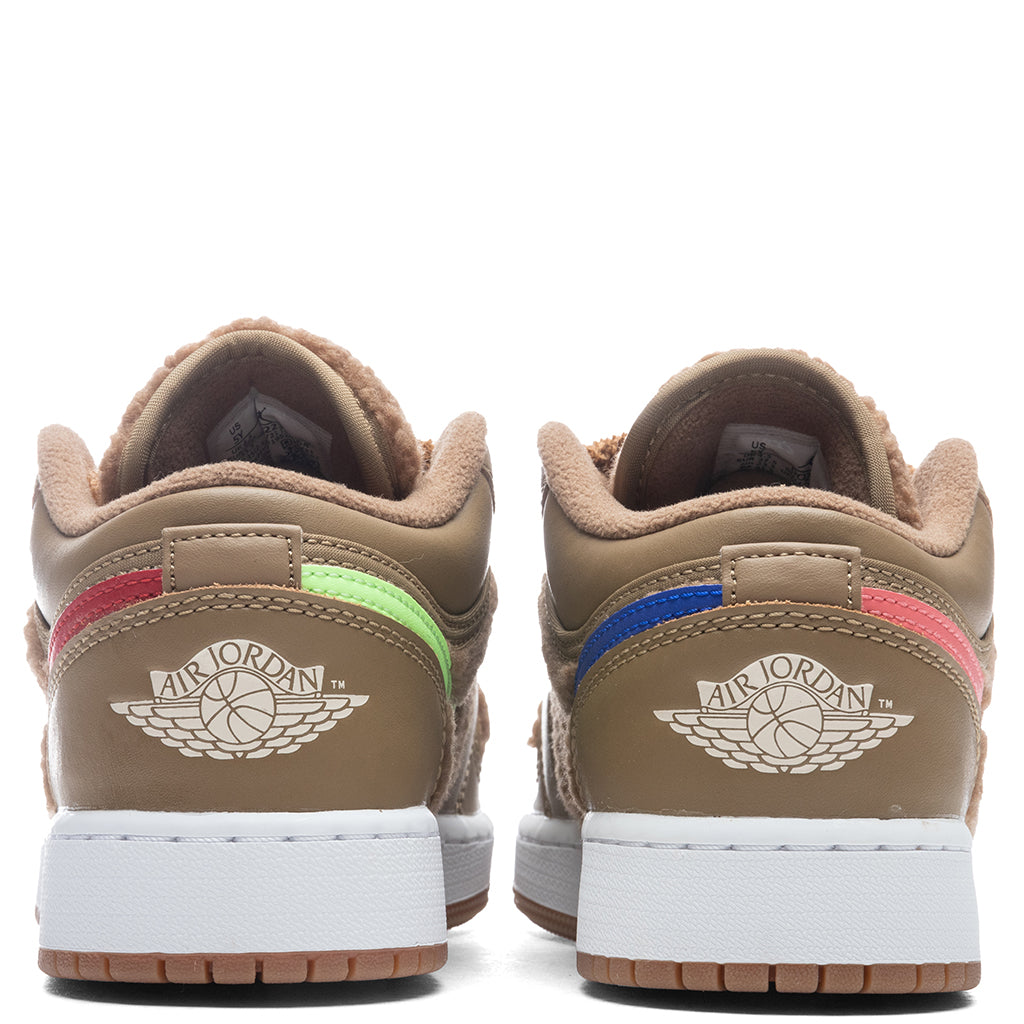 Air Jordan 1 Low (GS) - DK Driftwood/Racer Blue/Pink Salt