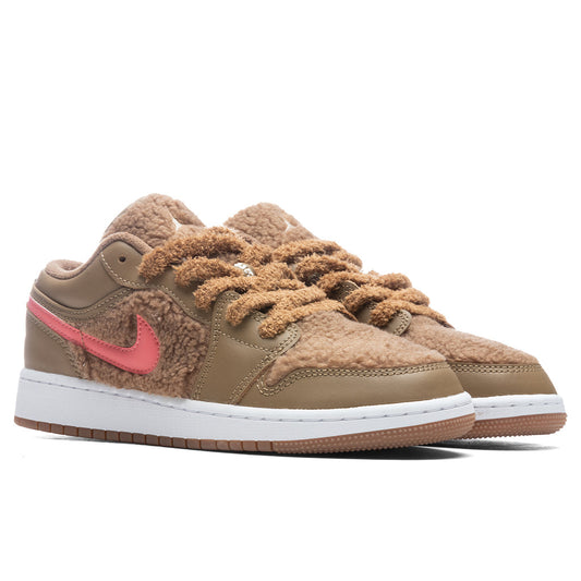 Air Jordan 1 Low (GS) - DK Driftwood/Racer Blue/Pink Salt