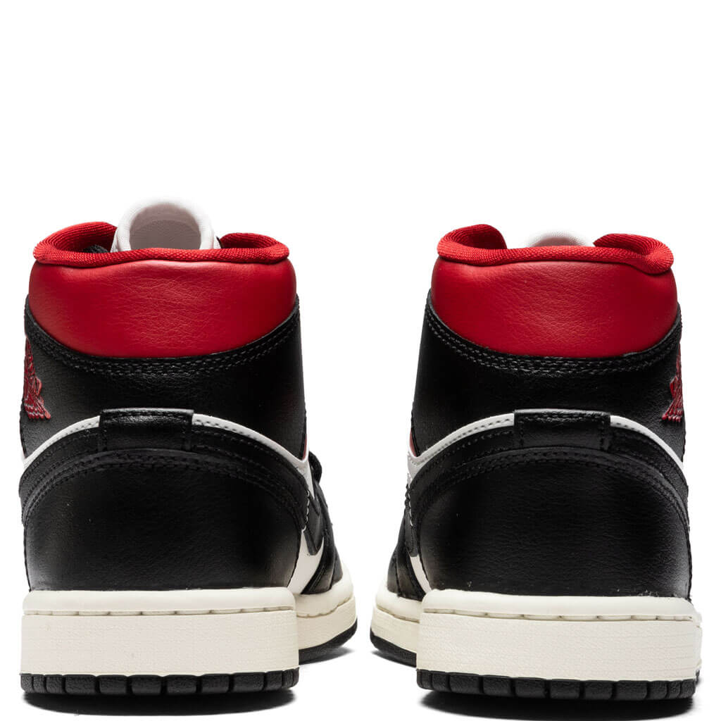 Women's Air Jordan 1 Mid - Black/Gym Red/Sail