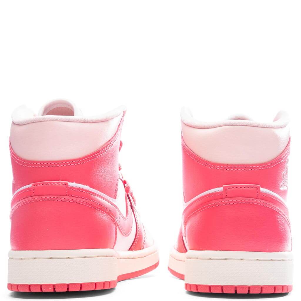 Women's Air Jordan 1 Mid - White/Sea Coral/Atmosphere