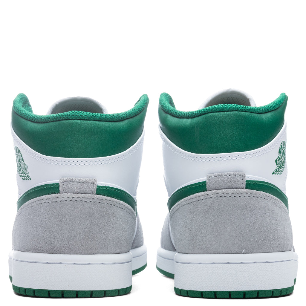 Air Jordan 1 Mid SE - White/Pine Green/ LT Smoke Grey