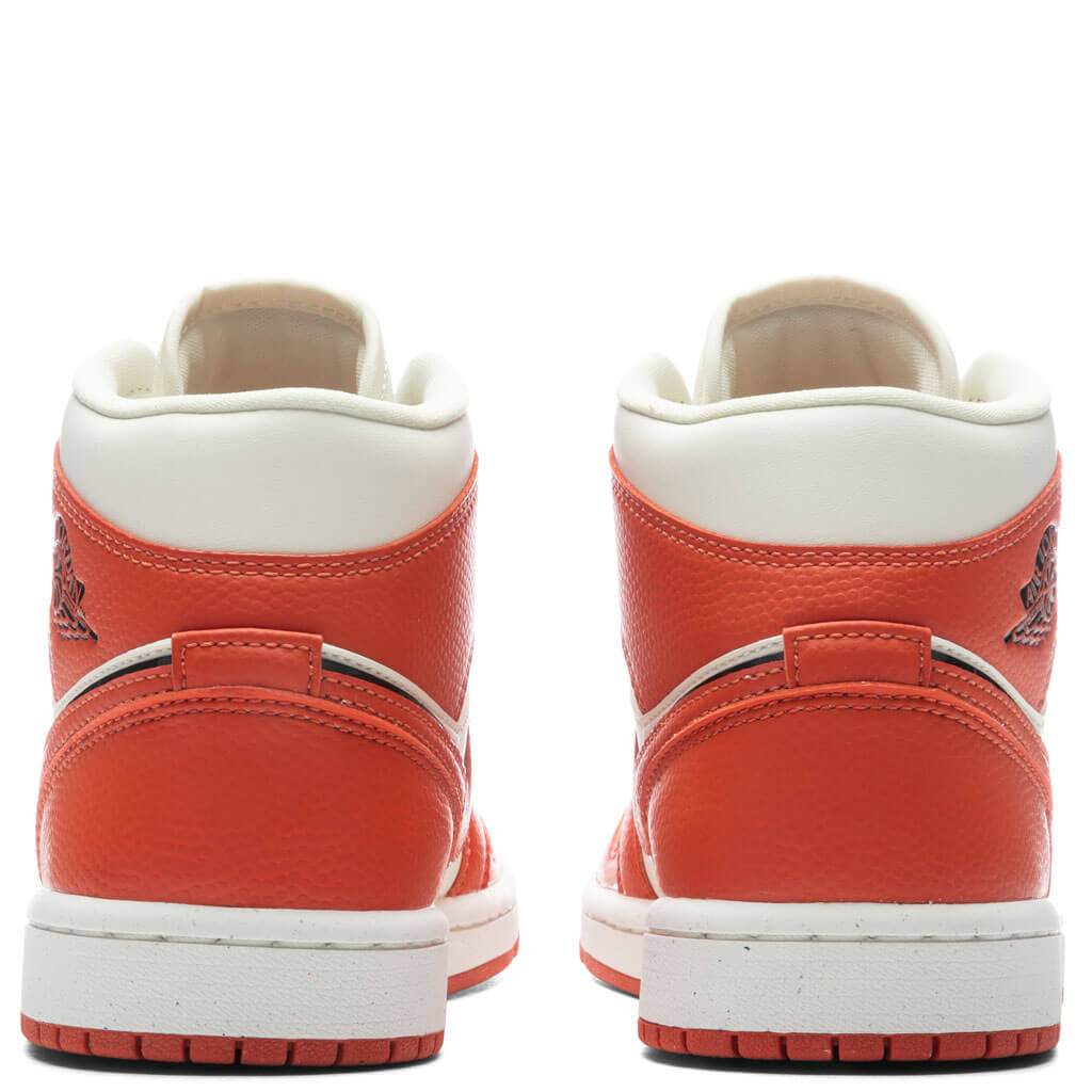 Women's Air Jordan 1 Mid - Coconut Milk/Sport Spice/Black
