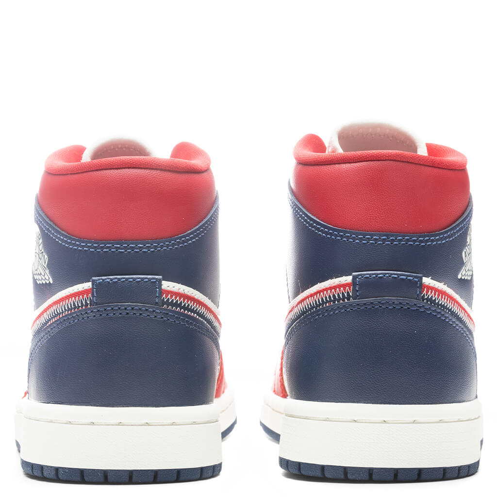 Women's Air Jordan 1 Mid SE - Gym Red/Midnight Navy/Sail/Light Iron Ore