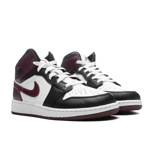 Air Jordan 1 Mid SE (GS) - White/Dark Pony/Black