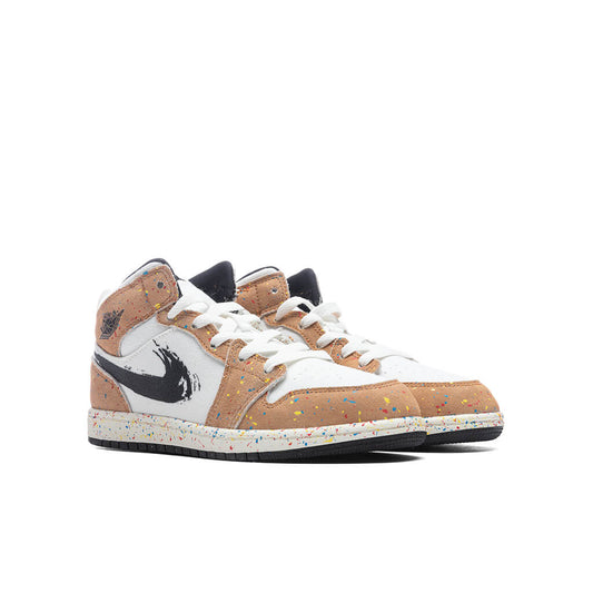 Air Jordan 1 Mid SE (PS) - Sail/Black/Cider