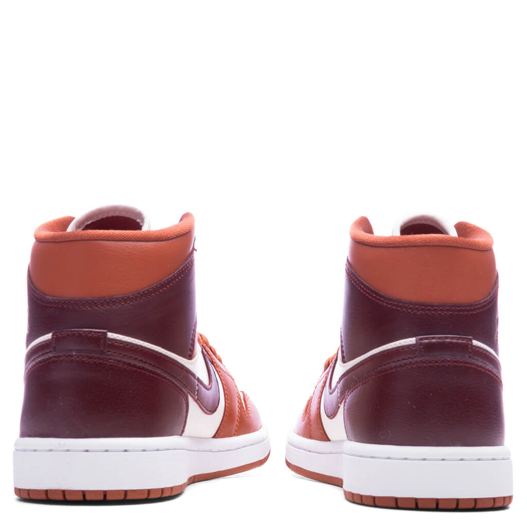 Women's Air Jordan 1 Mid - Dusty Peach/Night Maroon/Sail