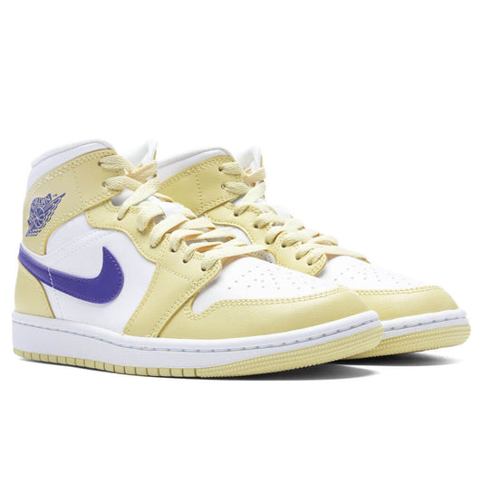 Women's Air Jordan 1 Mid - Lemon Wash/Lapis/White