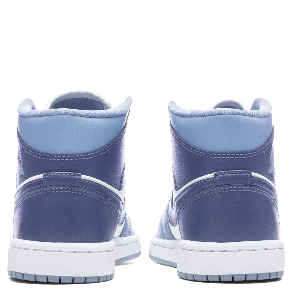 Women's Air Jordan 1 Mid - Sail/Diffused Blue/Blue Grey
