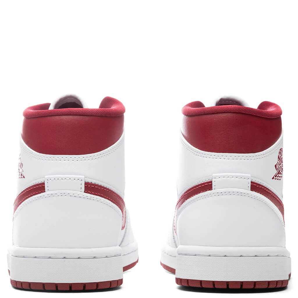 Women's Air Jordan 1 Mid - White/Pomegranate
