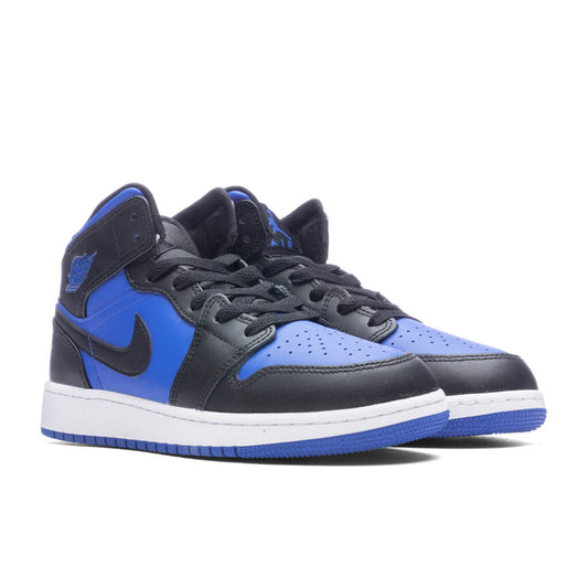 Air Jordan 1 Mid (GS) - Black/Royal Blue/Black